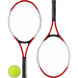 Ракетки для большого тенниса ONLYTOP, детские, с мячом, набор 2 шт., цвет красный