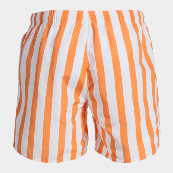BERMUDA DE BAÑO PARTY NARANJA BLANCO