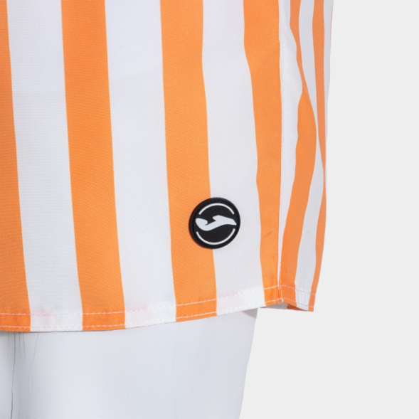 BERMUDA DE BAÑO PARTY NARANJA BLANCO