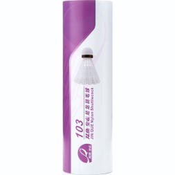 Воланы для бадминтона DOUBLE FISH JINQUE 103w ( нейлон/пробка), 6 шт, белый