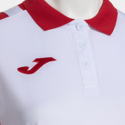 POLO MANGA CORTA LIDER BLANCO ROJO