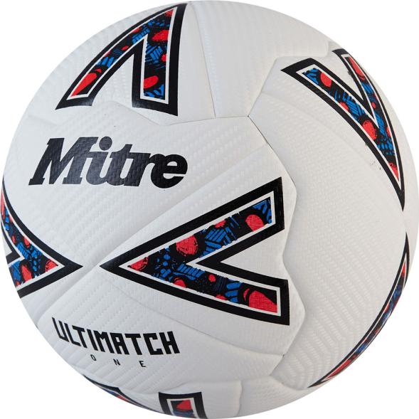 Мяч футб. MITRE Ultimatch One 24, 5-B01789C29, р.4, 24 пан.ТПУ, термосшивка, бело-черный