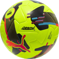 Мяч футб. PUMA Orbita 2 TB, 08432303, р.5, FIFA Quality Pro, 12 пан., ТПУ, термосшивка, желто-черный