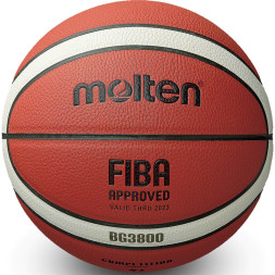 Мяч баск  MOLTEN B5G3800 р 5, FIBA Appr, синт комп кожа (ПУ),12 пан,бут кам,нейл корд,кор-беж-чер