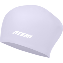 Шапочка для плавания Atemi long hair cap Violet flower , силикон, Цвет: сиреневый, TLH1LP