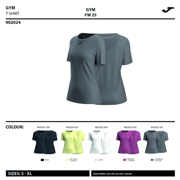 CAMISETA MANGA CORTA INDOOR GYM GRIS