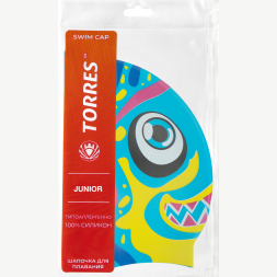 Шапочка для плавания детская TORRES Junior, SW-12206AF, голубой, силикон