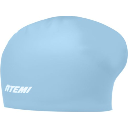 Шапочка для плавания Atemi long hair cap Light blue, силикон, Цвет: голубой, TLH1LBE