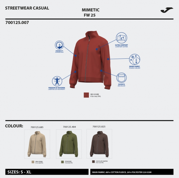 CHAQUETA MIMETIC NEGRO