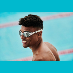 Очки для плав. SPEEDO Biofuse 2.0, 8-00233214500, ДЫМЧАТЫЕ линзы, белая оправа