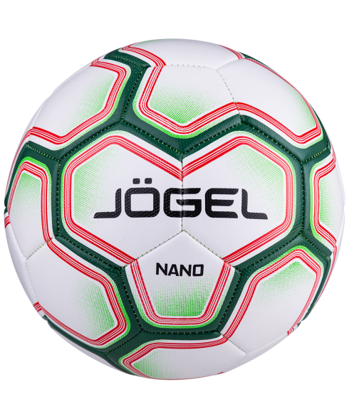 Мяч футбольный JOGEL Nano №5, белый/зеленый
