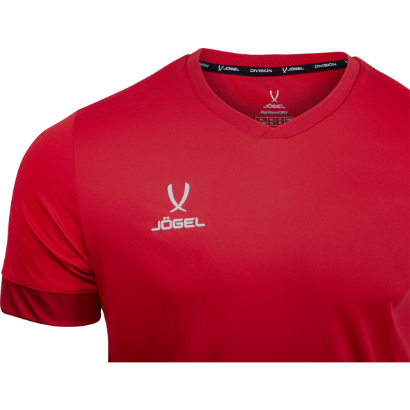 Футболка игровая JÖGEL DIVISION PerFormDRY Union Jersey, красный/ темно-красный/белый
