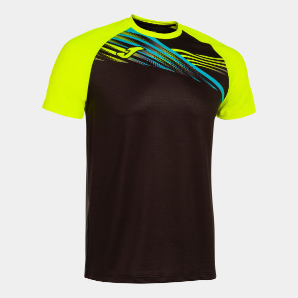 CAMISETA MANGA CORTA ELITE X NEGRO AMARILLO FLUOR