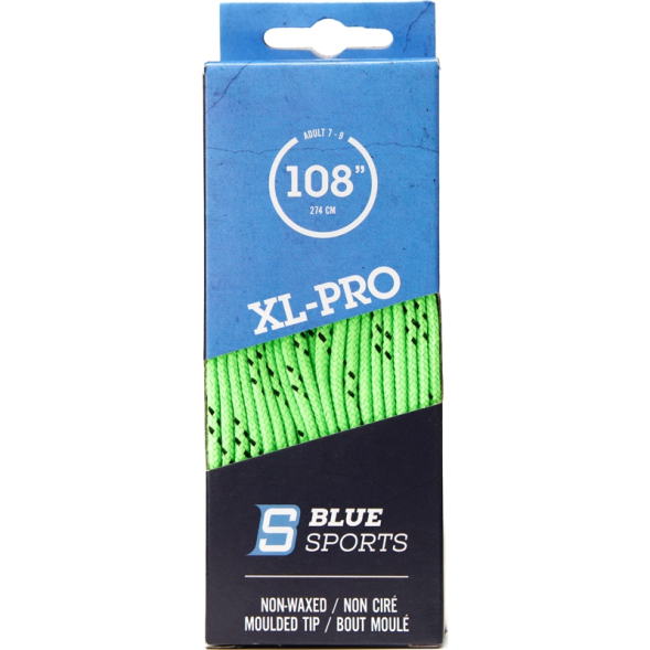 Шнурки для коньков Blue Sports XL-PRO, 902919-L-213, полиэстер, 213 см, лайм