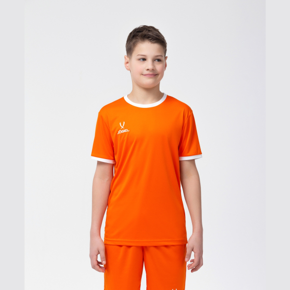 Футболка футбольная JÖGEL CAMP Origin, оранжевый/белый, детский
