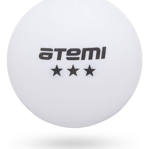 Мячи для настольного тенниса Атеми 3*, пластик, 40+, бел., 6 шт., ATB302