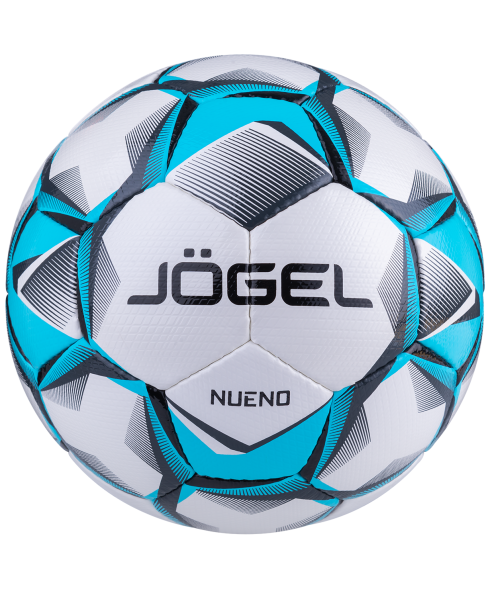 Мяч футбольный JOGEL Nueno №5, белый/голубой/черный