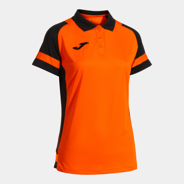 POLO MANGA CORTA LIDER NARANJA NEGRO
