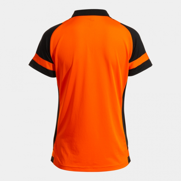 POLO MANGA CORTA LIDER NARANJA NEGRO