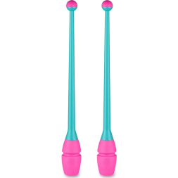 Булавы для художественной гимнастики INDIGO IN017, длина 36 см, каучук, вставляющиеся