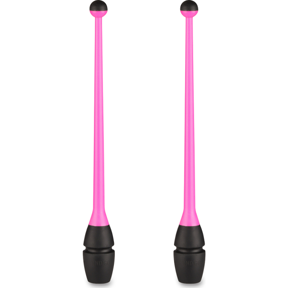 Булавы для художественной гимнастики INDIGO IN017, длина 36 см, каучук, вставляющиеся