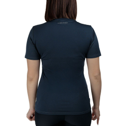 Футболка женская HEAD Club 22 T-Shirt W 814725-NV-XS, р.XS, 100% полиэстер, темно-синий