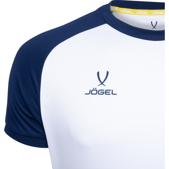 Футболка игровая JÖGEL CAMP Reglan Jersey, белый/темно-синий, детский