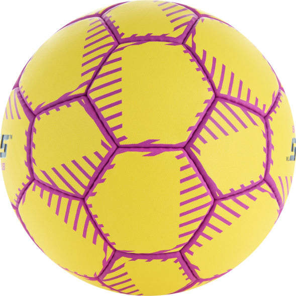 Мяч ганд. TORRES Club, H32432, р.2, ПУ, 5 подкл. слоев, руч. сшивка, желтый