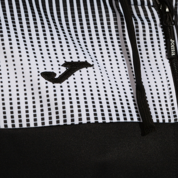 CHAQUETA CON CAPUCHA ECO SUPERNOVA NEGRO BLANCO