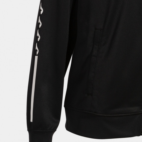 CHAQUETA CON CAPUCHA ECO SUPERNOVA NEGRO BLANCO