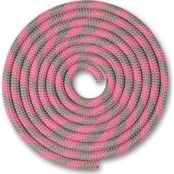 Скакалка гимнастическая INDIGO SM-360-BCL, утяжеленная, длина 3м, шнур, голубо-кораллово-лимонный