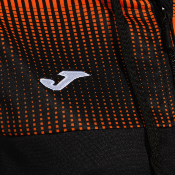 CHAQUETA CON CAPUCHA ECO SUPERNOVA NEGRO NARANJA