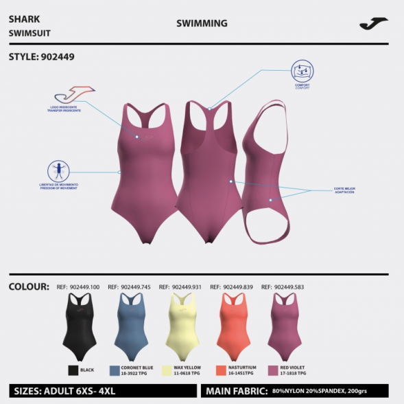 BAÑADOR SHARK NARANJA