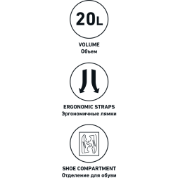 Рюкзак JÖGEL CAMP Double Bottom с двойным дном, темно-синий