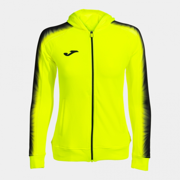 CHAQUETA CON CAPUCHA ELITE XI AMARILLO FLUOR NEGRO