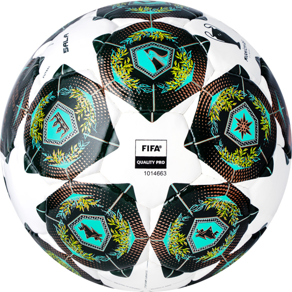 Мяч футзал. ADIDAS UCL Pro Sala JH1294, р.4, FIFA Quality Pro, 32п, ПУ, руч.сш, бело-зеленый