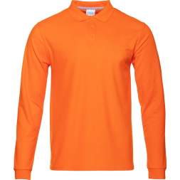 Рубашка поло мужская STAN длинный рукав хлопок/полиэстер 185, 104S