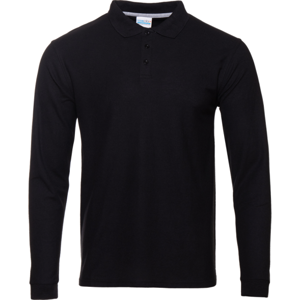 Рубашка поло мужская STAN длинный рукав хлопок/полиэстер 185, 104S