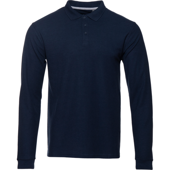 Рубашка поло мужская STAN длинный рукав хлопок/полиэстер 185, 104S