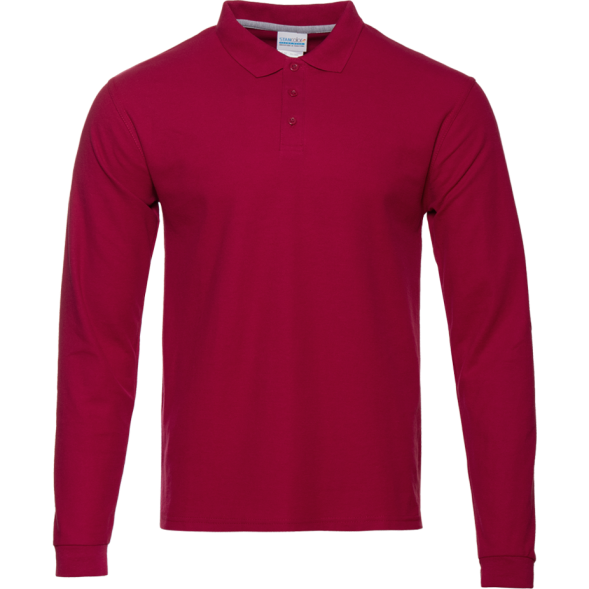 Рубашка поло мужская STAN длинный рукав хлопок/полиэстер 185, 104S