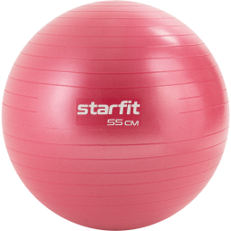 БЕЗ УПАКОВКИ Фитбол STARFIT GB-111 антивзрыв, 900 гр, малиновый, 55 см