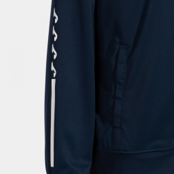 CHAQUETA CON CAPUCHA ECO SUPERNOVA MARINO TURQUESA FLÚOR