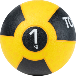 Медбол TORRES AL00231, 1кг, желто-черный