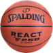 Мяч баск. SPALDING TF-250 React 76967z, р.7, FIBA Approved, композит. кожа (ПУ), коричнево-черный