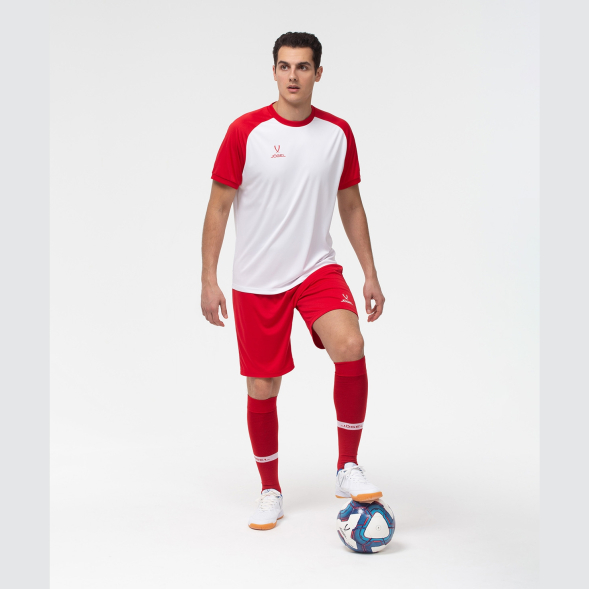 Футболка игровая JÖGEL CAMP Reglan Jersey, белый/красный