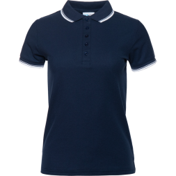 Рубашка поло женская STAN с окантовкой хлопок/полиэстер 185, 04BK