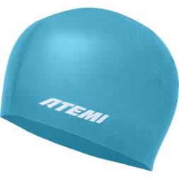 Шапочка для плавания Atemi  light silicone cap Green river, силикон, Цвет: Бирюзовый, FLSC1GR