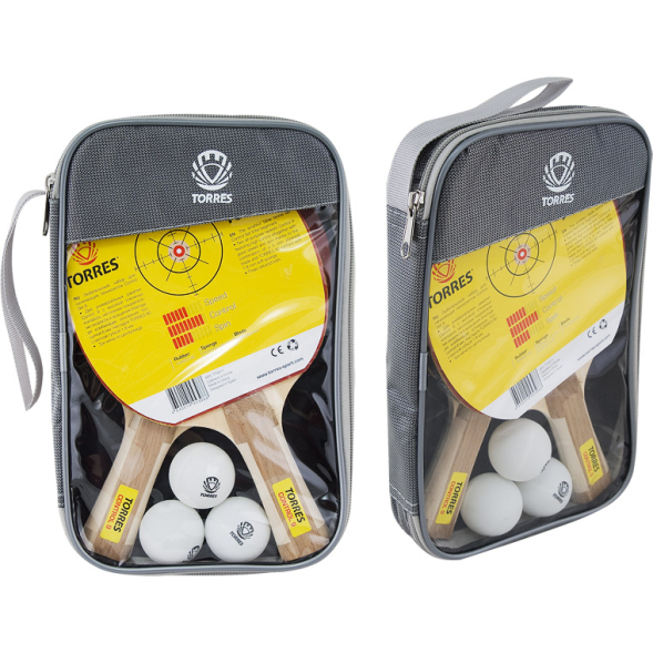 Набор для настольного тенниса TORRES Control 9 TT0011, 2 ракетки и 3 мяча , сумка-чехол