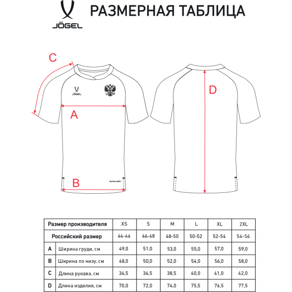 Футболка вратарская JÖGEL NATIONAL PerFormDRY GK Jersey, черный