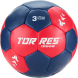 Мяч ганд. TORRES Training, H32453, р.3, ПУ, 4 подкл. слоя, руч. сшивка, сине-красный